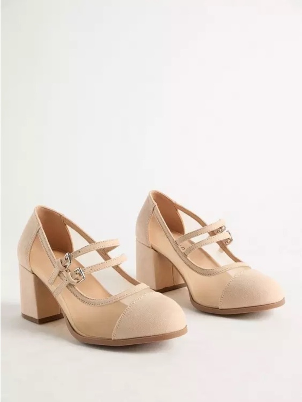 torrid Neutral Double-Strap Block Heel Pumps